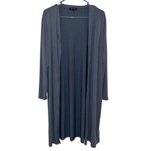 Express Long Open Front Cardigan – Slate Blue, Size‎ Large